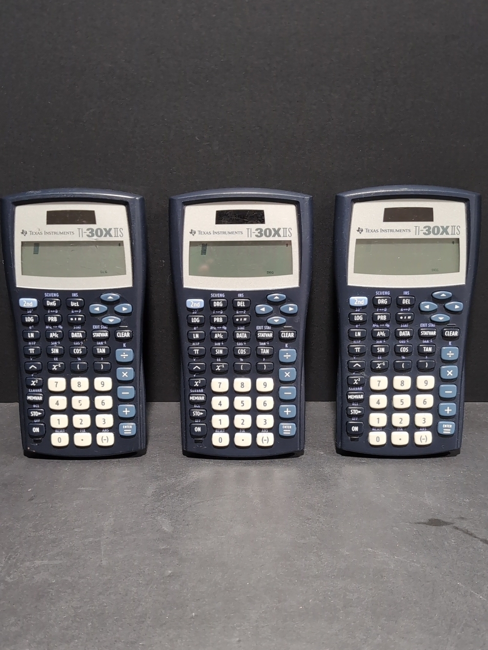 Lot Of 3 Texas Instruments TI-30X IIS Scientific Calculators.